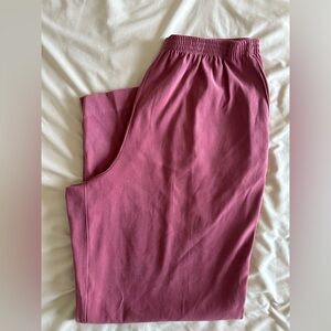Vintage Alfred Dunner Casual Elastic-Waist Pants Dusty Rose Mauve Size 18